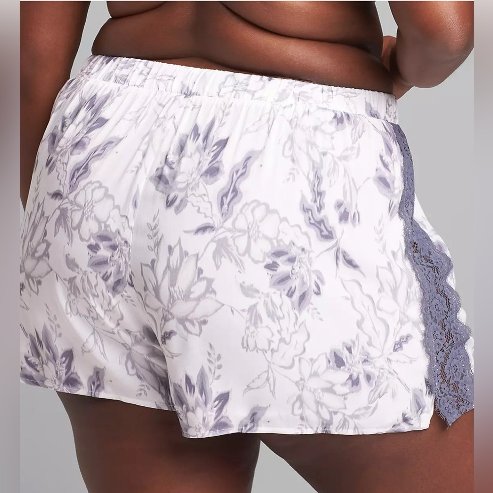 Cacique Sleepwear Woven Eyelash Lace-Trim Sleep Short. Size 18 - Picture 4 of 5